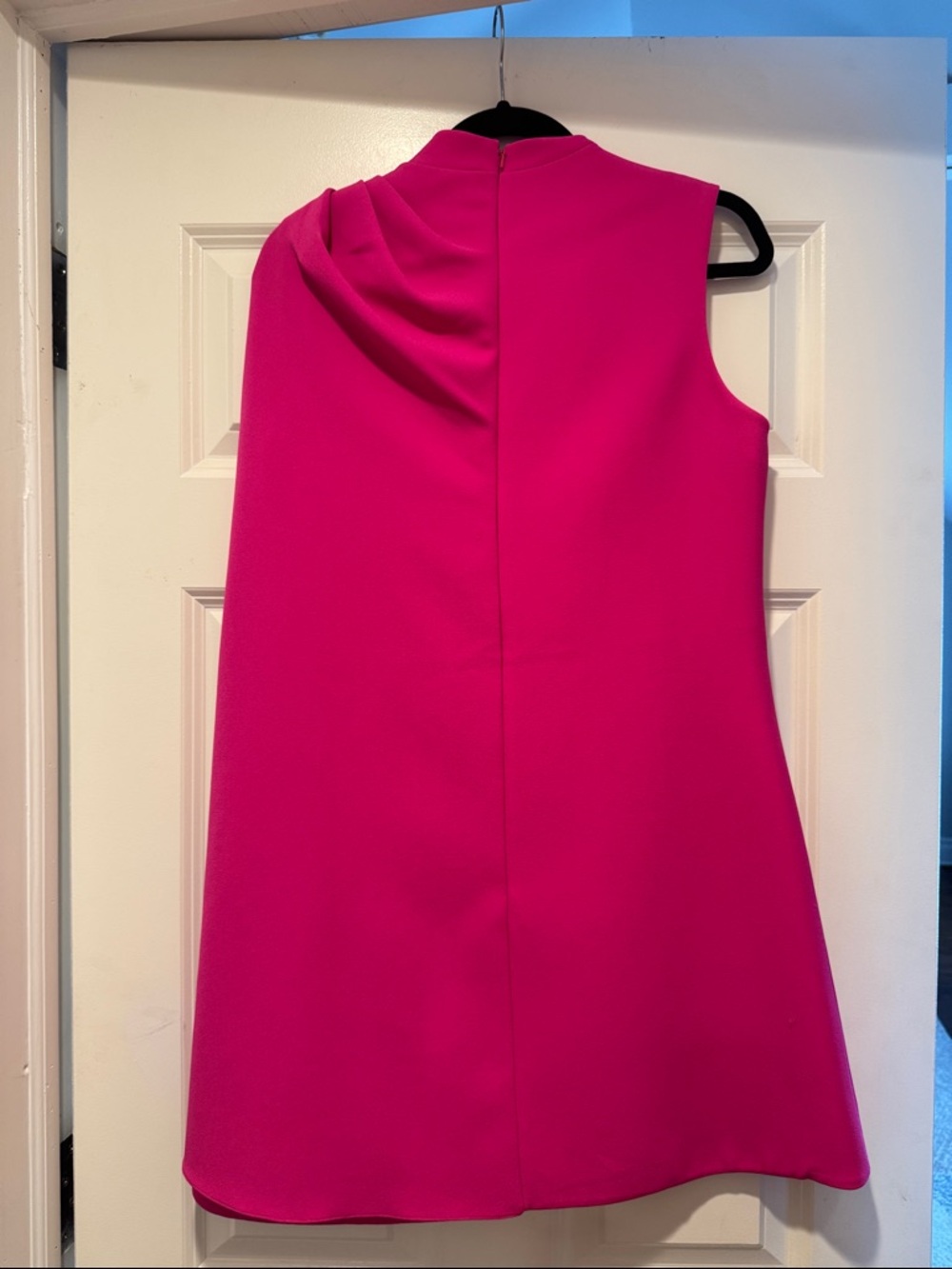SAFIYAA Margareta Asymmetrical Cape Crepe Mini Dress - Picture 9 of 9